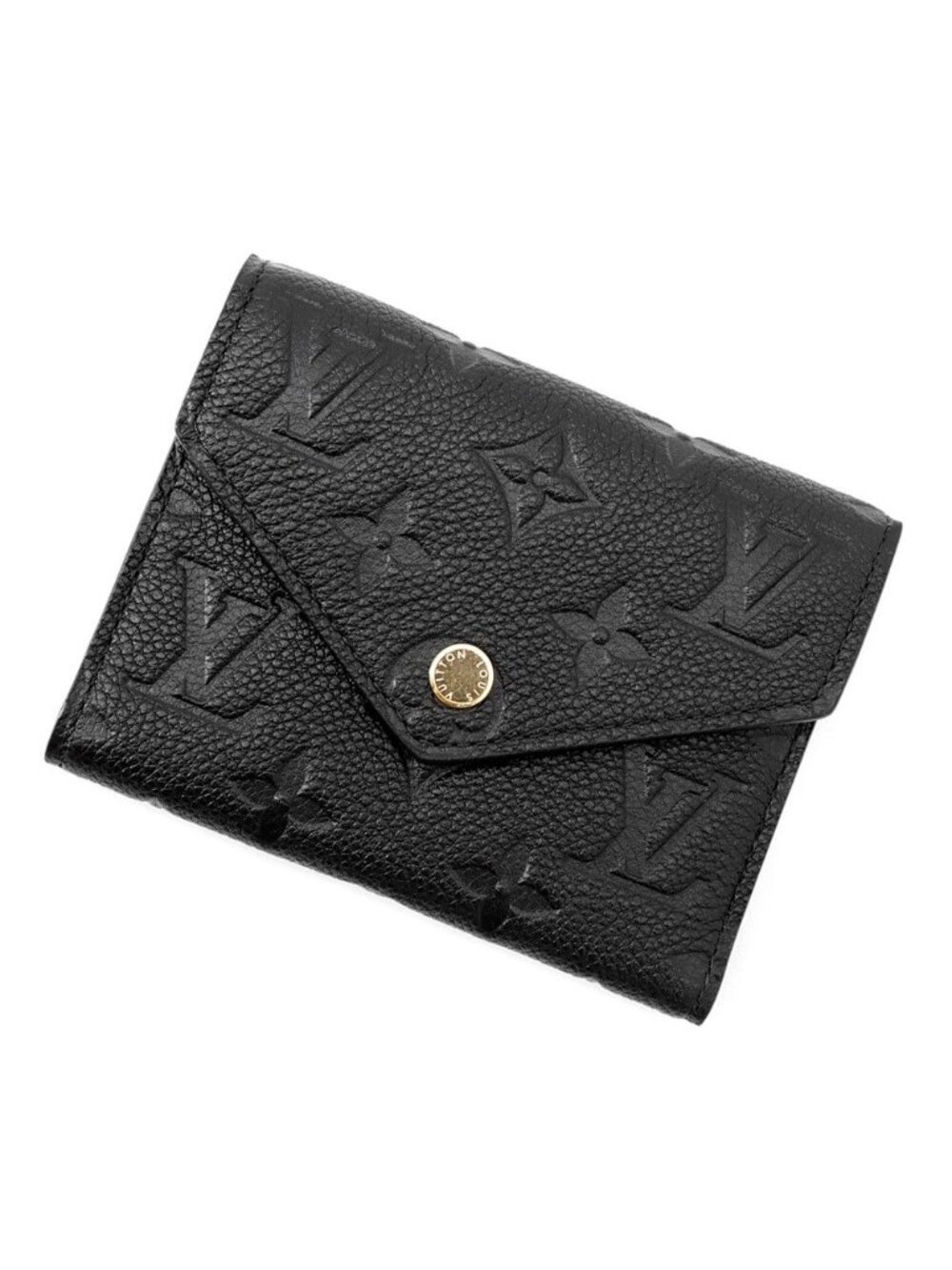 Louis Vuitton Trifold Wallet Monogram Empreinte Portefeuille Victorine Black